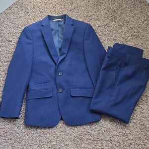Marc New York Boys Navy Blue Two-Button Suit Jacket with Matching Pants
